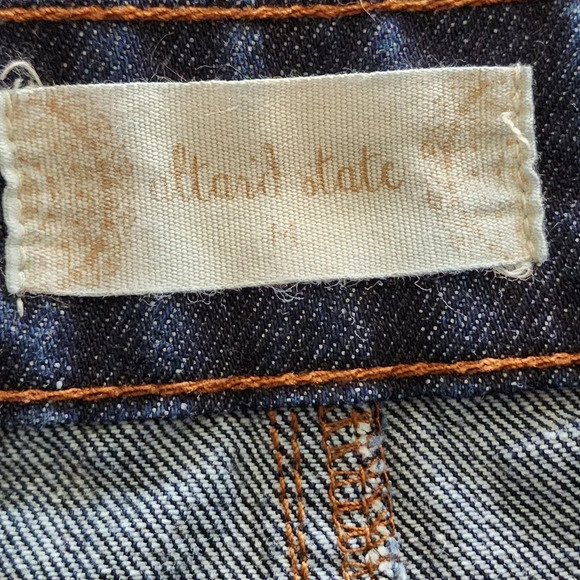 Altar'd State Womens Dark Wash Denim Jean Zip Mini Skirt Dark Blue Size Medium - Picture 9 of 10